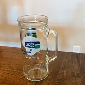 Seahawks Glass Beer Mug Stein Vintage